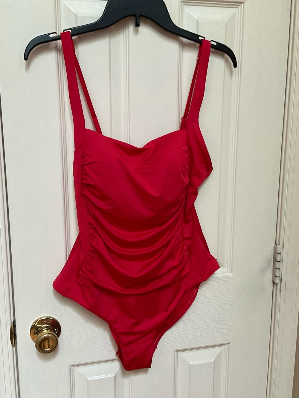 Women’s Red One-Piece Swimsuit with Ruched Front  BRAND NEW